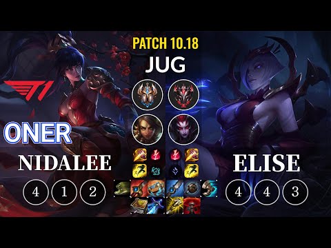 T1 Oner Nidalee vs Elise Jungle - KR Patch 10.18