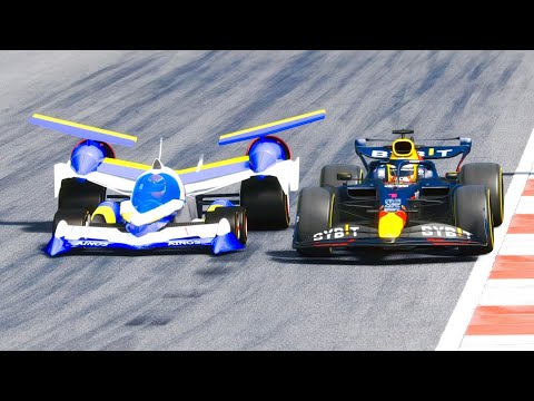 Red Bull F1 2022 vs Cyber Formula v-Asurada at Monza