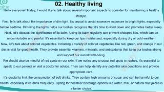 Grade 7-Unit 2-Healthy Living