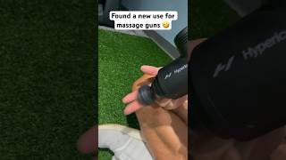 Found a new use for massage guns 💀 #massage #workout #gym