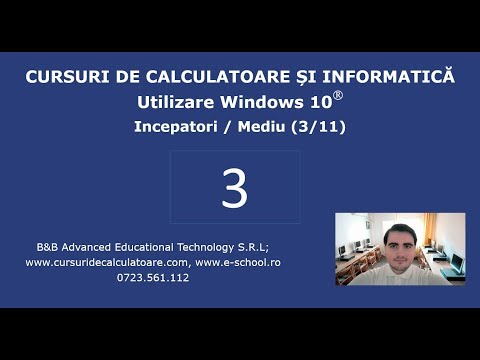 Curs de Windows 10 / Utilizare PC pentru incepatori - 3 / 11 - Ferestre, meniuri, comenzi