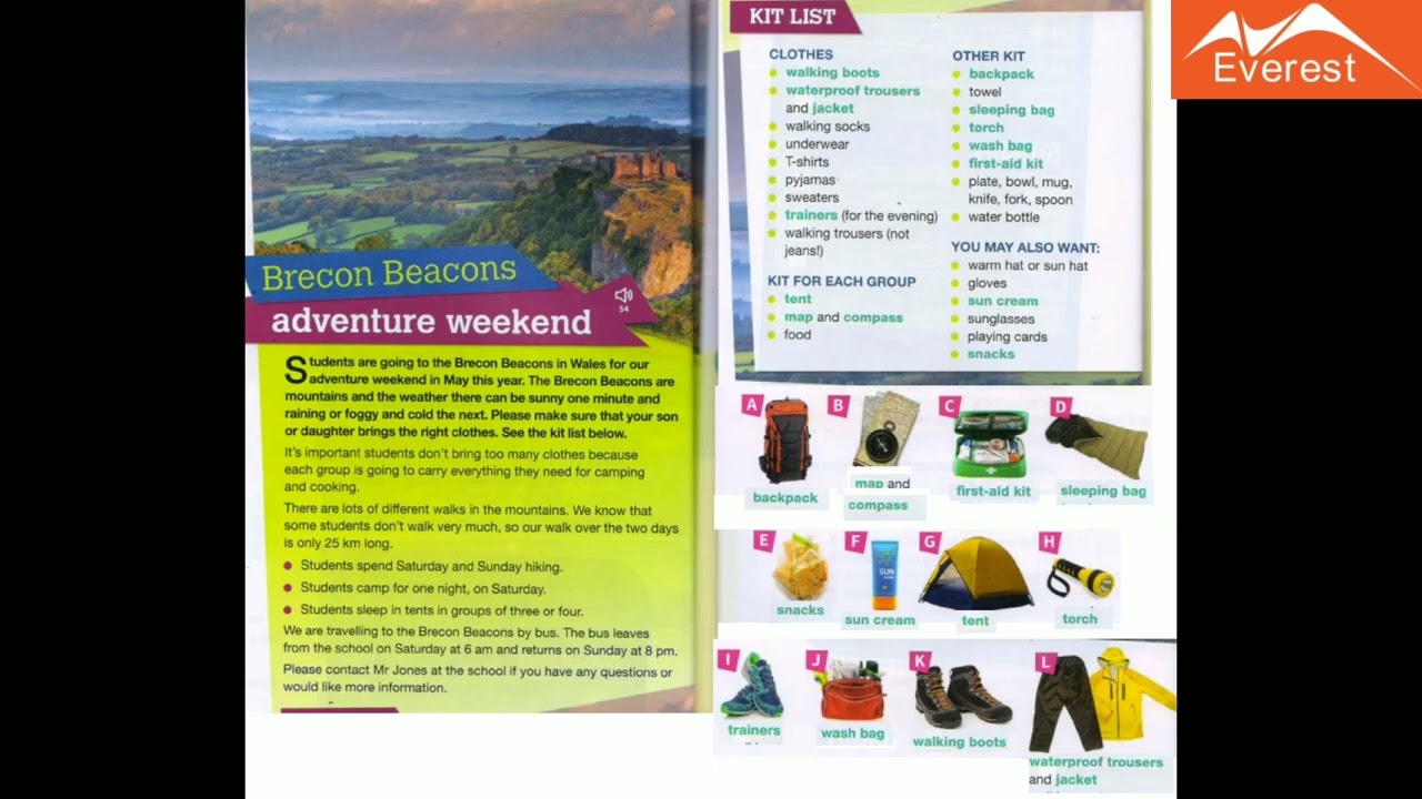 PREPARE 3 UNIT 7 - Adventure holidays