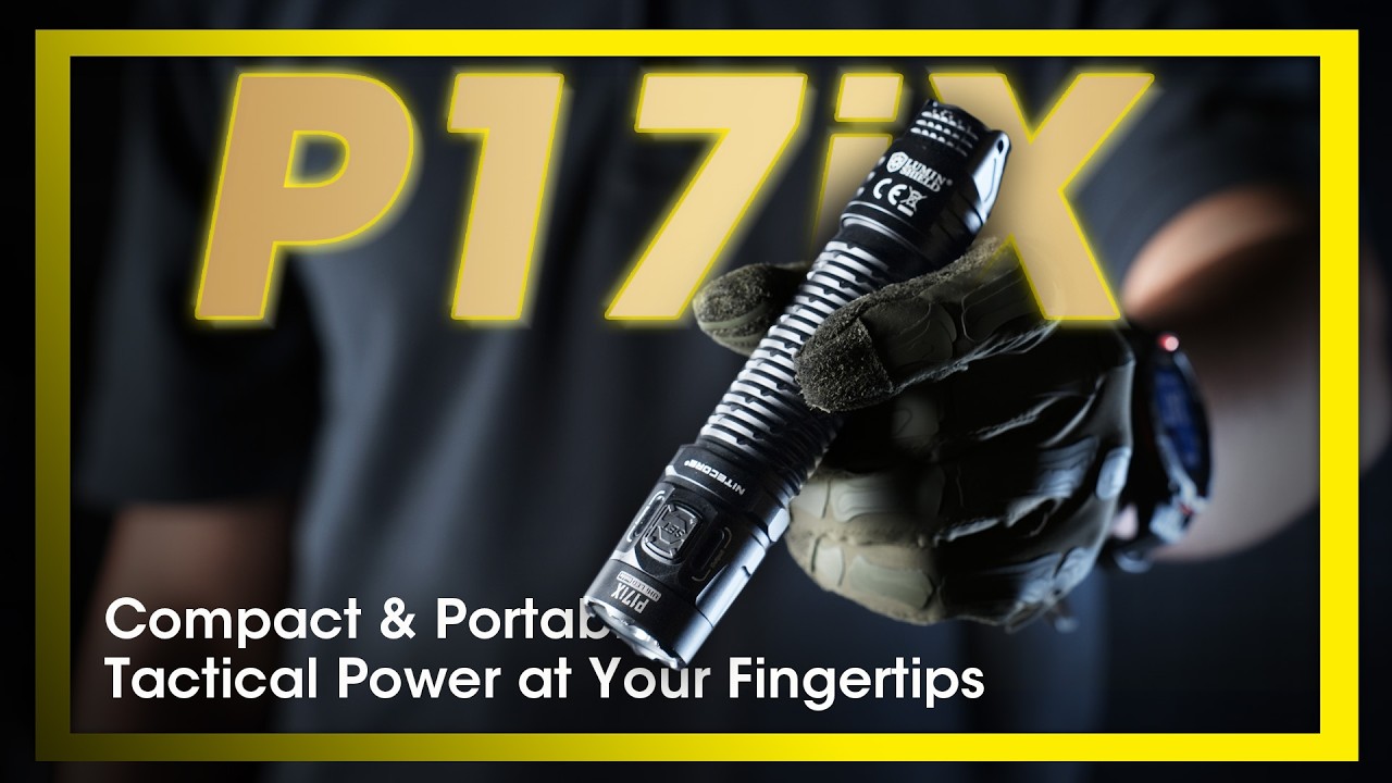Video Nitecore P17iX — Compact and Portable, kompaktná taktická baterka s variabilným lúčom