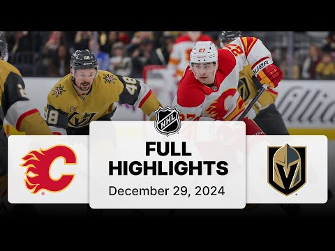 NHL Highlights | Flames vs. Golden Knights - December 29, 2024