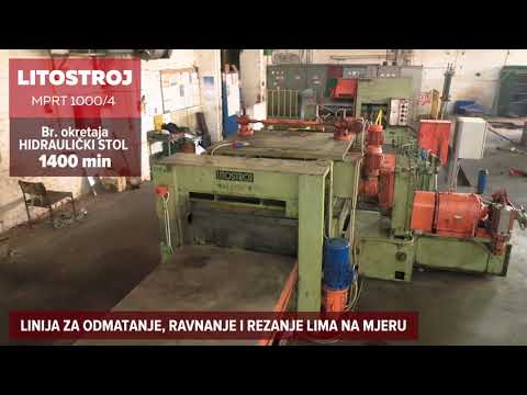 Linija za odmatanje, ravnanje i rezanje lima na mjeru - Litostroj MPRT 1000-4