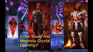 3x Nightstalker crystals( Blade crystals) And 1x Hades Crystal)(Mephisto crystal) Opening Mcoc