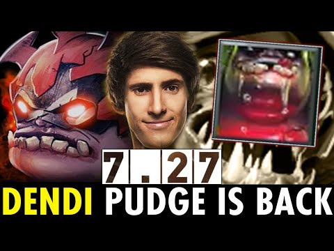 DENDI Pudge is Back with Aghanim Pudge 7.27 INSANE HOOK | Genius Pudge