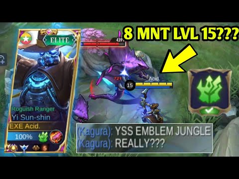 YI SUN SHIN USE EMBLEM JUNGLE?? | WHAT HAPPENED?? | FAST FARMING YI SUN SHIN 8 MENIT LEVEL 15??
