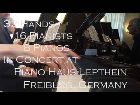 32 Hands, 16 Pianists, 8 Pianos - Czerny-Rossini in Freiburg