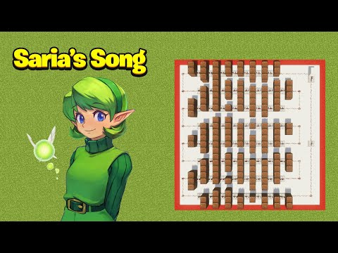 "Saria's Song" Legend Of Zelda Using Minecraft Note Blocks
