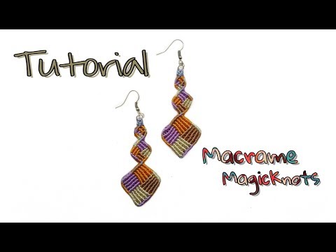 Green Macrame Beaded Earrings Tutorial EASY Macrame Craft Idea