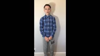 noah schnapp audition tape ‘ a house with a clock in it’s walls ‘