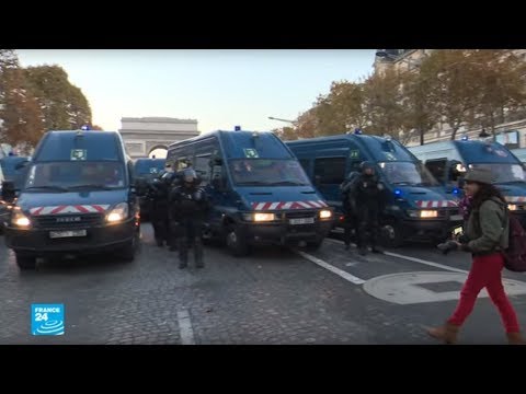 السلطات الفرنسية تنشر 89 ألف شرطي وعربات مدرعة السبت تحسبا لاحتجاجات "السترات الصفراء"