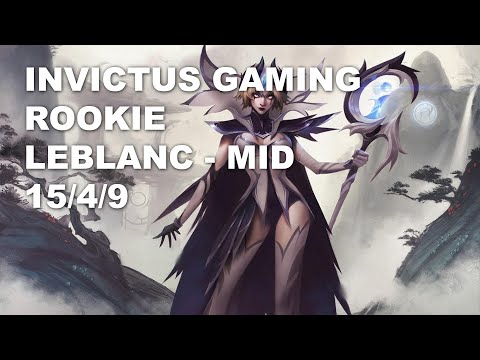 Invictus Gaming Rookie Mid LeBlanc vs Syndra - KR Grandmaster Patch 10.8