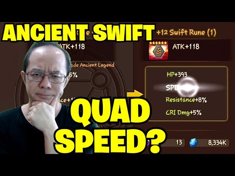 Summoners War - MY FIRST ANCIENT SWIFT QUAD SPEED???
