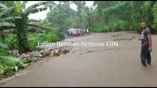 El aguacero en la comunidad La Soledad en Moca