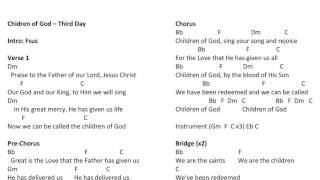 Children of God   Third Day   Chords