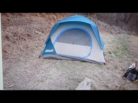 Coleman 4 person sky dome tent review overnight in below freezing temperatures