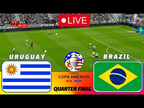 URUGUAY vs BRAZIL- Highlights Today. COPA AMERICA 2024 QUARTER-FINAL | Full Match | Live #viralvideo