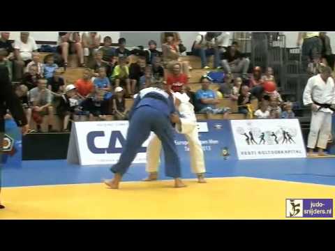 Judo 2013 European Men Tallinn: Hopfeldt (EST) - Varnas (LTU) [-90kg]
