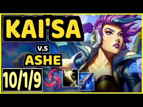 NIXERINO (KAI'SA) vs ASHE - 10/1/9 KDA BOTTOM ADC GAMEPLAY - EUW Ranked GRANDMASTER