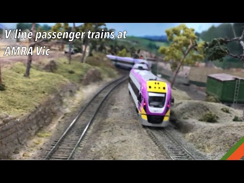 HO scale V/line passenger trains at AMRA Victoria