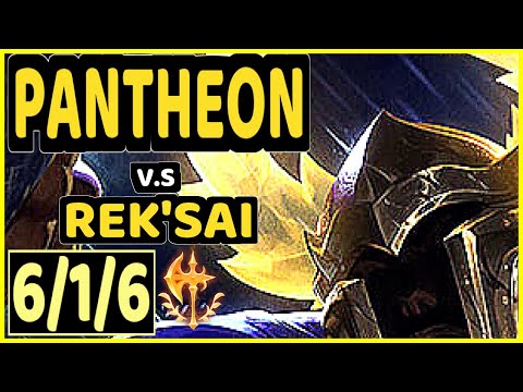 DIAMONDPROX (PANTHEON) vs REK'SAI - 6/1/6 KDA JUNGLE GAMEPLAY - EUW Ranked GRANDMASTER