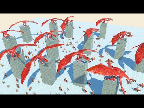 DRAGON TOWER ARMY vs EVERY UNIT - animal revolt battle simulator wyvern - animal revolt wyvern