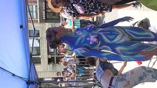 pretty girls model body paint NYC art show Union square