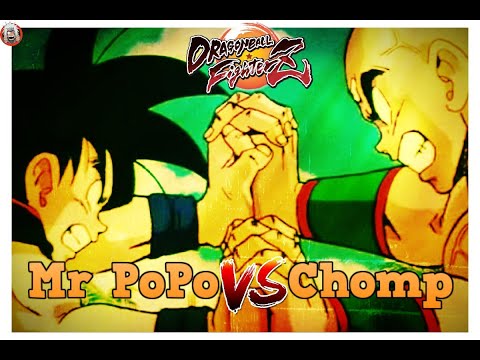 DBFZ Mr PoPo vs Chomp - (18, Broly, Goku) vs (MajinBuu, Ten, Goku)