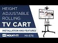 Rolling TV Cart | Mobile TV Stand | Height Adjustable | Installation and Features (MI-876) Rolling TV Cart | Mobile TV Stand | Height Adjustable | Installation and Features (MI-876)