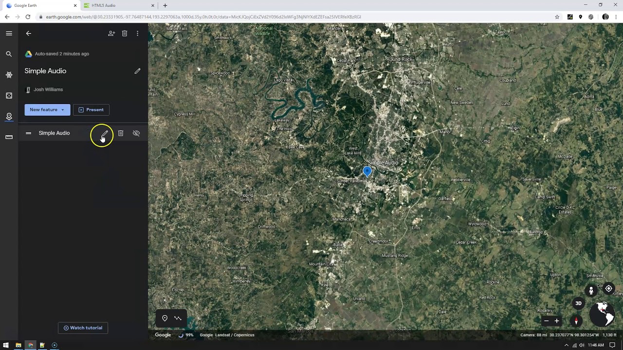 Create Narrated Tour using Google Earth and HTML