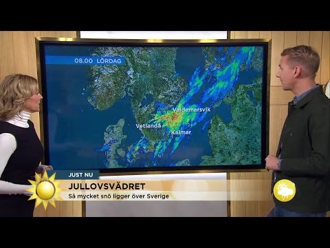 Så mycket snö ligger över Sverige - Nyhetsmorgon (TV4)