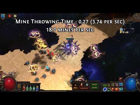 PoE 3.8 | Remote Mine MTX and Mine Throwing speed test - Ascendant Miner