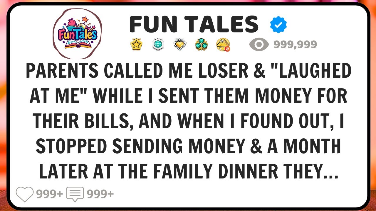 Parents Secretly Mocked Me While I Paid Their Bills A Month After I Stopped, They Begged at Dinner!