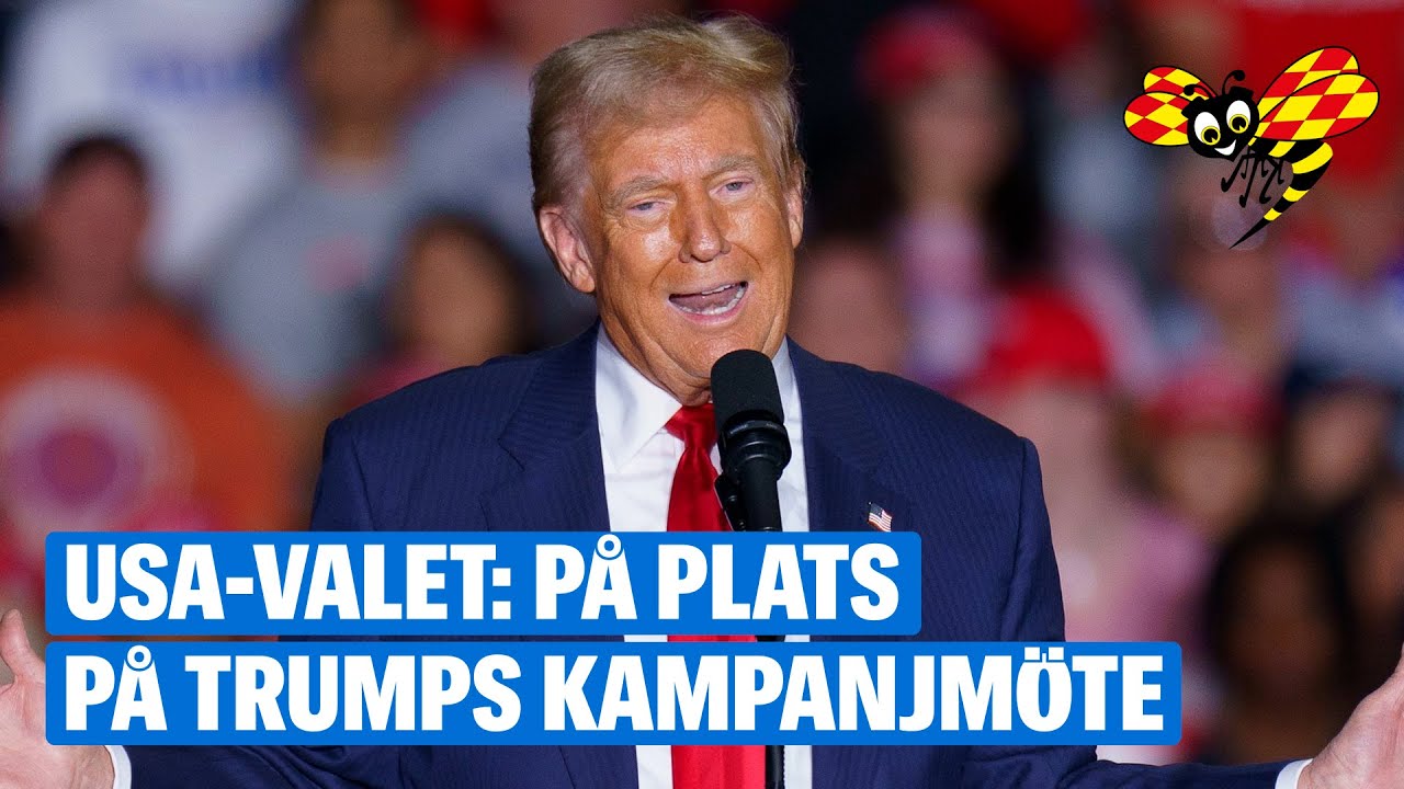 USA-valet: På plats på Trumps kampanjmöte