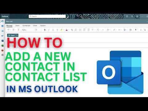 How to Add a New Contact to a Contact List in Microsoft Outlook (Step-by-Step Guide)