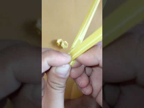 Rose flower made of plastic straw