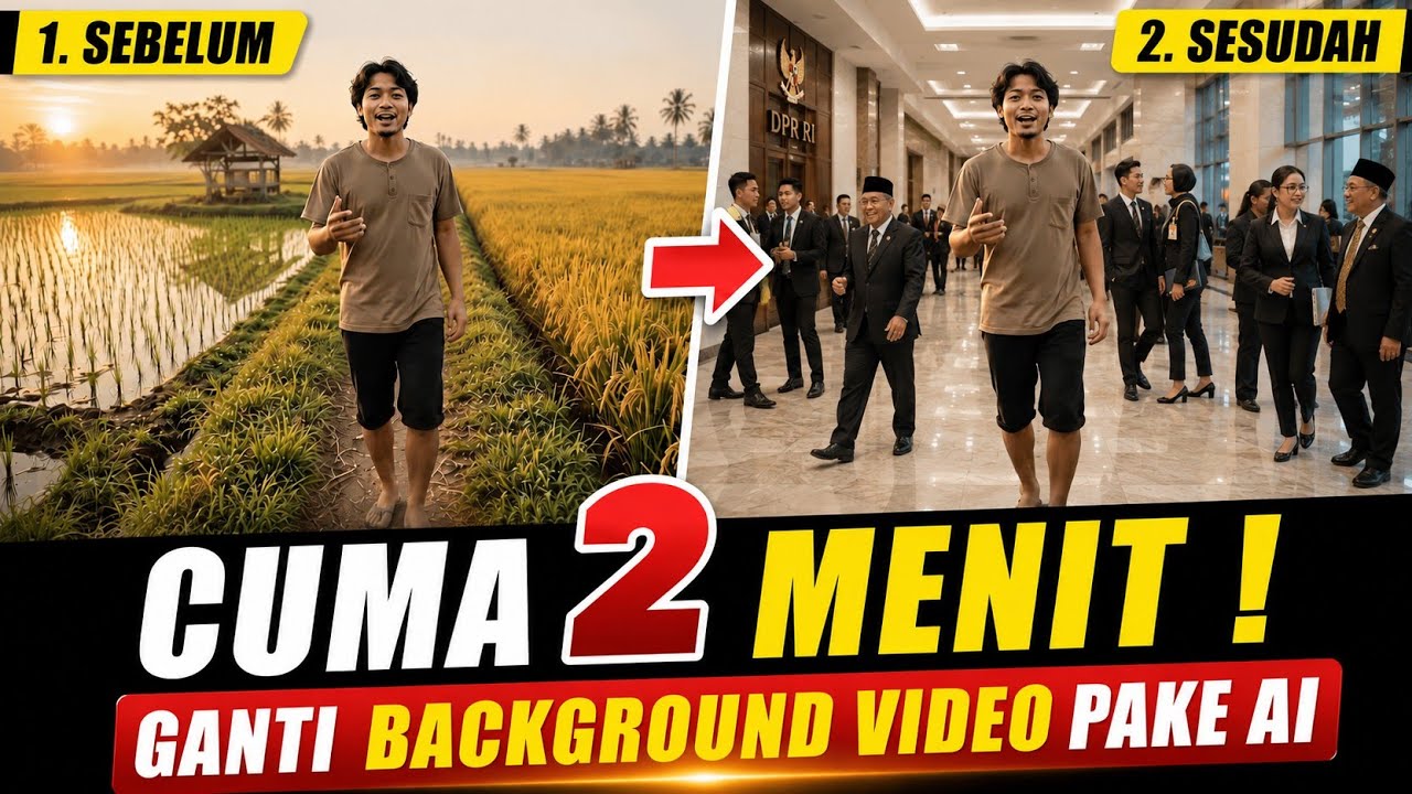 Tutorial Ganti Background Video dengan AI — Gratis & Mudah!
