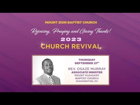 09-21-2023 | “Don’t Get Distracted” | Ephesians 5:1-10 | Rev. Osaze Murray | Revival 2023