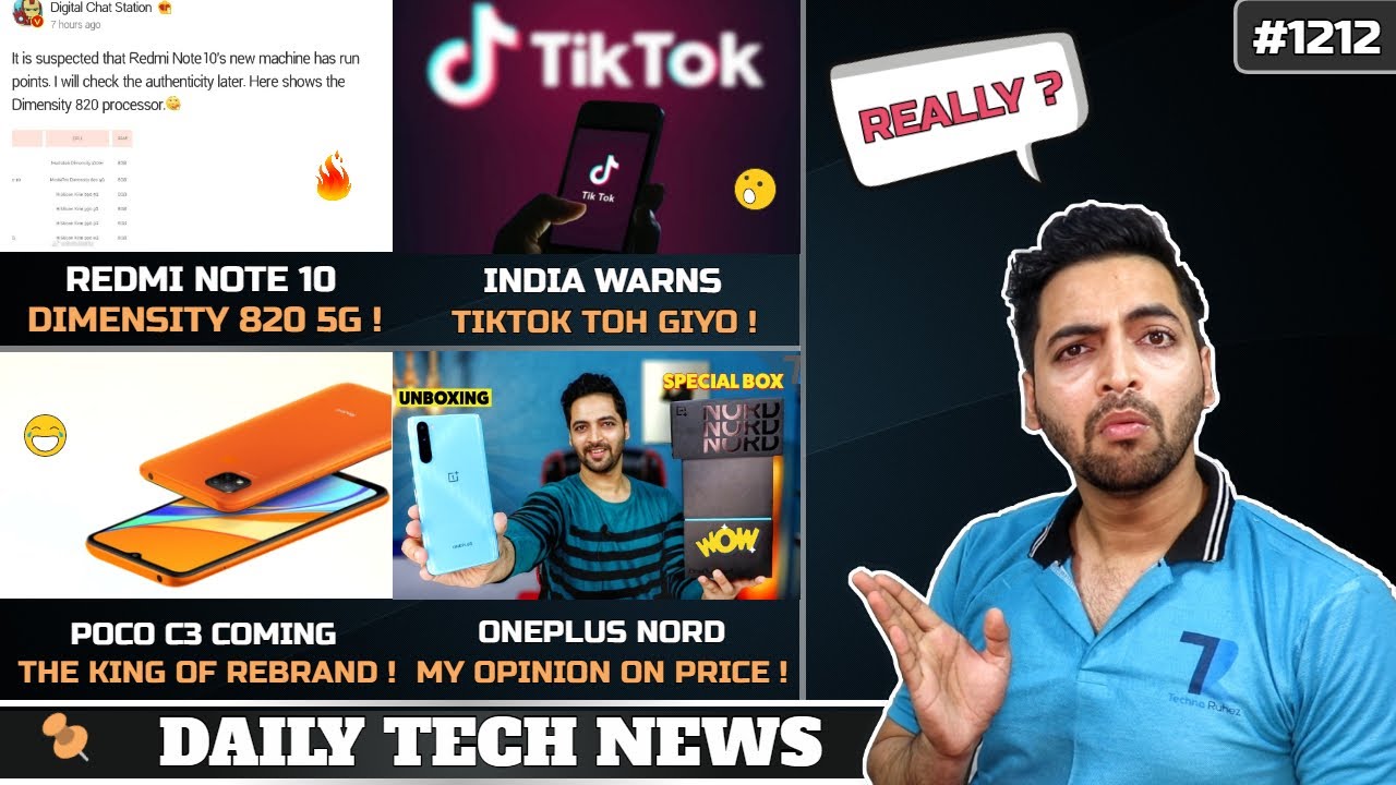 POCO C3 India,Redmi Note 10 Dimensity 820 Confirmed😲,Realme New Phone Coming🔥,India Warns Tiktok😂