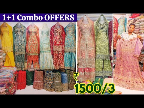 Mega 1+1 Combo OFFERS Latest Designer Bridal Partywear Suits Garara Peplum Lehenga Single Courier