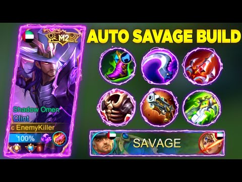 CLINT AUTO SAVAGE BUILD | Top Global Clint EnemyKiller | Mobile Legends