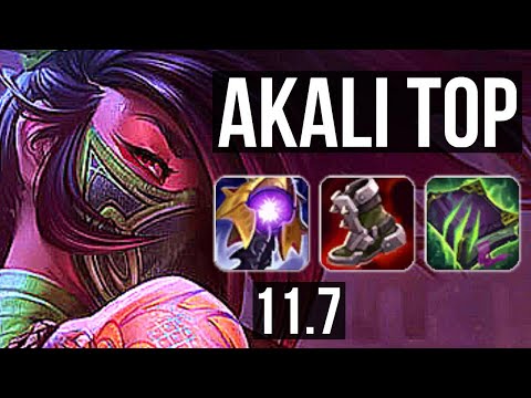 AKALI vs OLAF (TOP) | 7/1/5, 1.2M mastery, Godlike, 300+ games | KR Diamond | v11.7