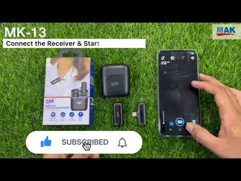 MAK Dual Wireless Mic with Charging Case for Vlogging/Recording For Type C/iPhone Microphone