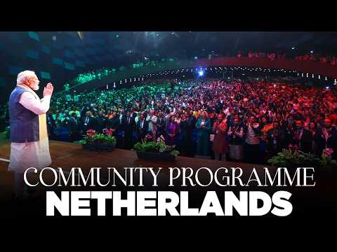 PM Modi participates in a community programme in The Hague, Netherlands