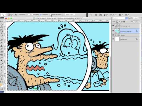 Lær at tegne PÅ COMPUTER - Flad farvelægning af åbne områder