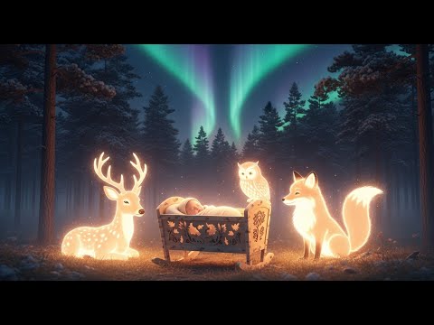 Sov gott, lilla vän – Svensk Vaggvisa för Barn | Lugn Musik under Norrskenet