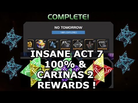 INSANE 100% ACT 7 EXPLORATION REWARDS OPENING! CARINAS 2 BONUS CRYSTALS! Marvel Contest of Champions