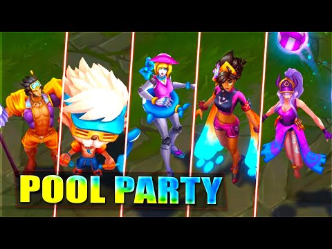 POOL PARTY JARVAN IV HEIMERDINGER ORIANNA TALIYAH SYNDRA Preview - League of Legends